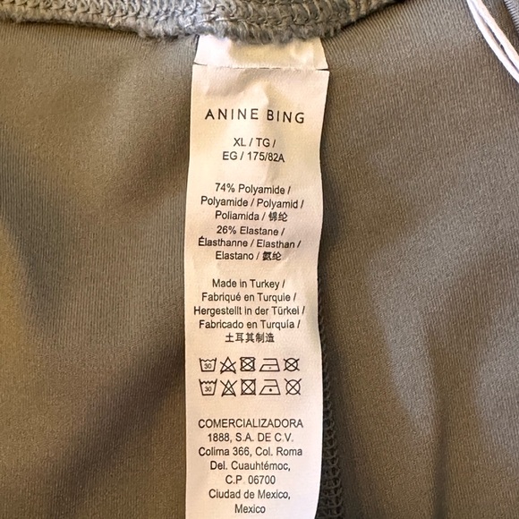 Anine Bing Sport NWT Size XL Blake Logo Gray print Leggings - Picture 12 of 16